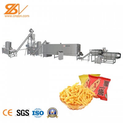 Full Automatic Fried Baked Corn Kurkure Nik Naks Production Line Corn curls Cheetos Puff Snacks Food Extruder Machine