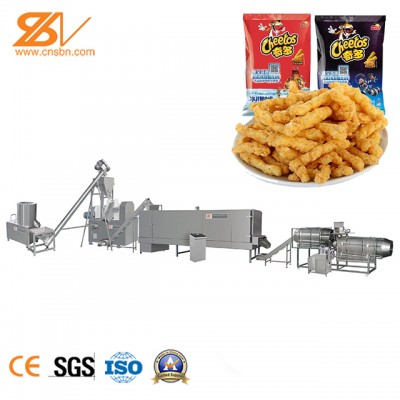 100-150 kg/h Fried Kurkure Production line Corn Cheetos Puff Snacks Food Extruder Machine